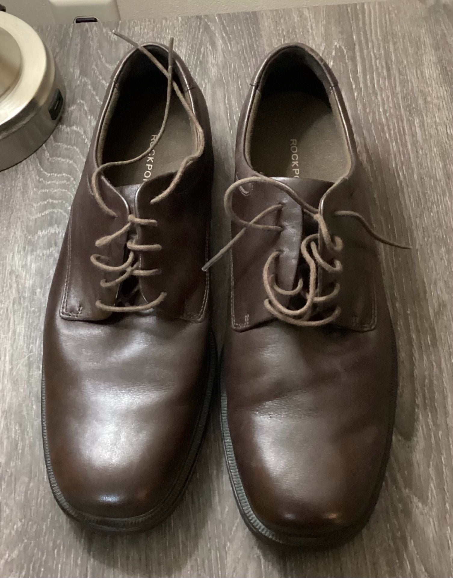 Rockport Margin Plain Toe Oxford Brown Leather Shoes 2