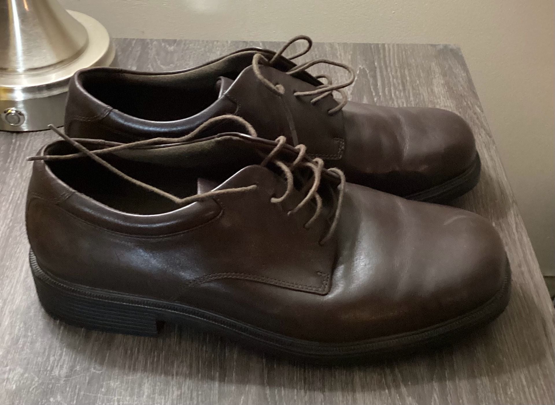 Rockport Margin Plain Toe Oxford Brown Leather Shoes 4