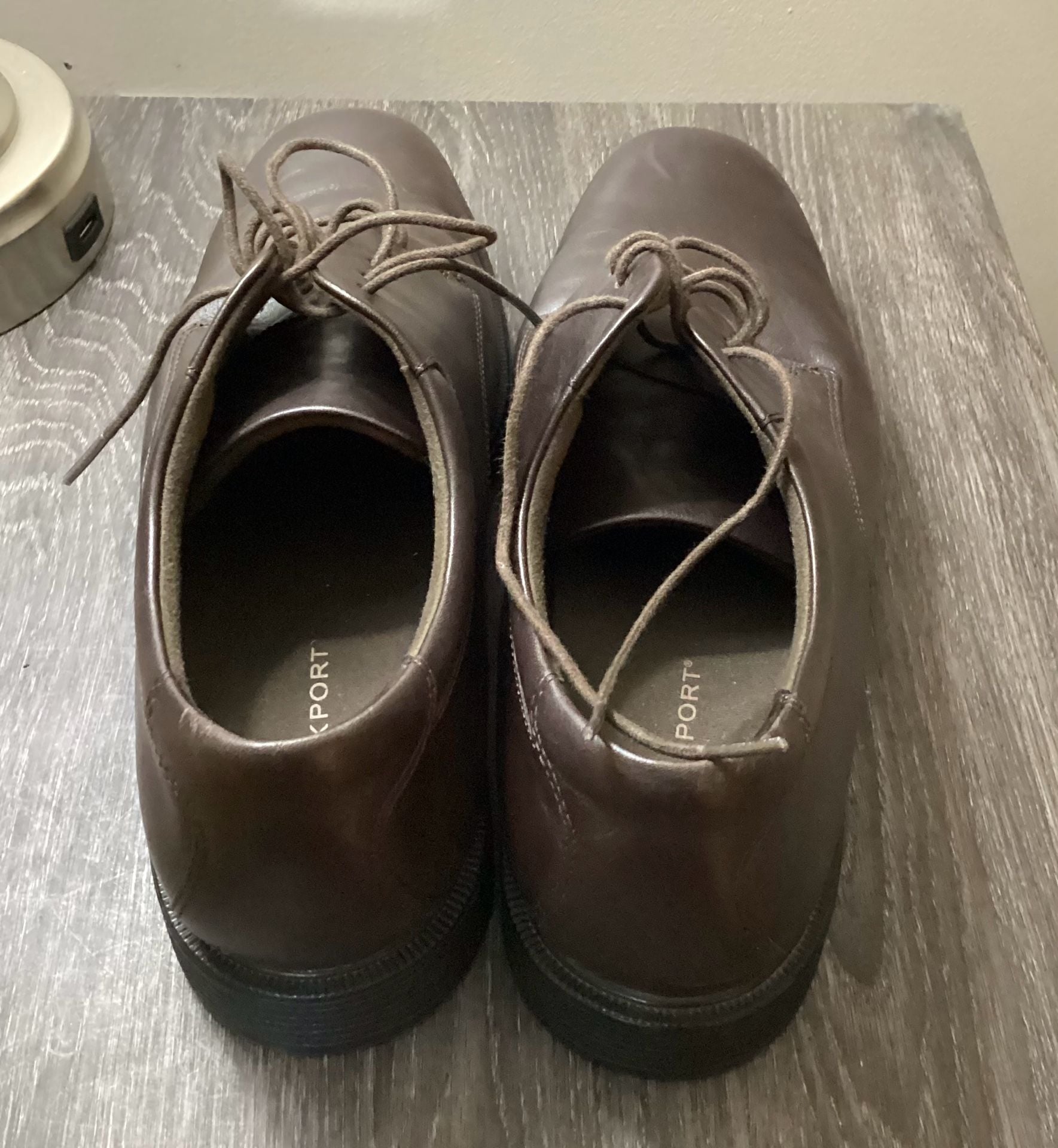 Rockport Margin Plain Toe Oxford Brown Leather Shoes 5