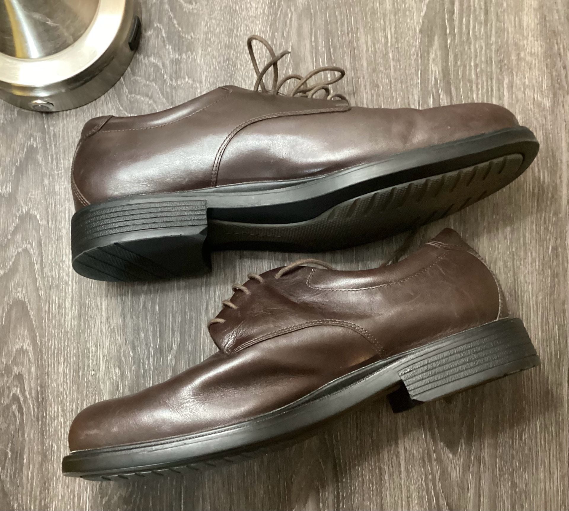 Rockport Margin Plain Toe Oxford Brown Leather Shoes 6