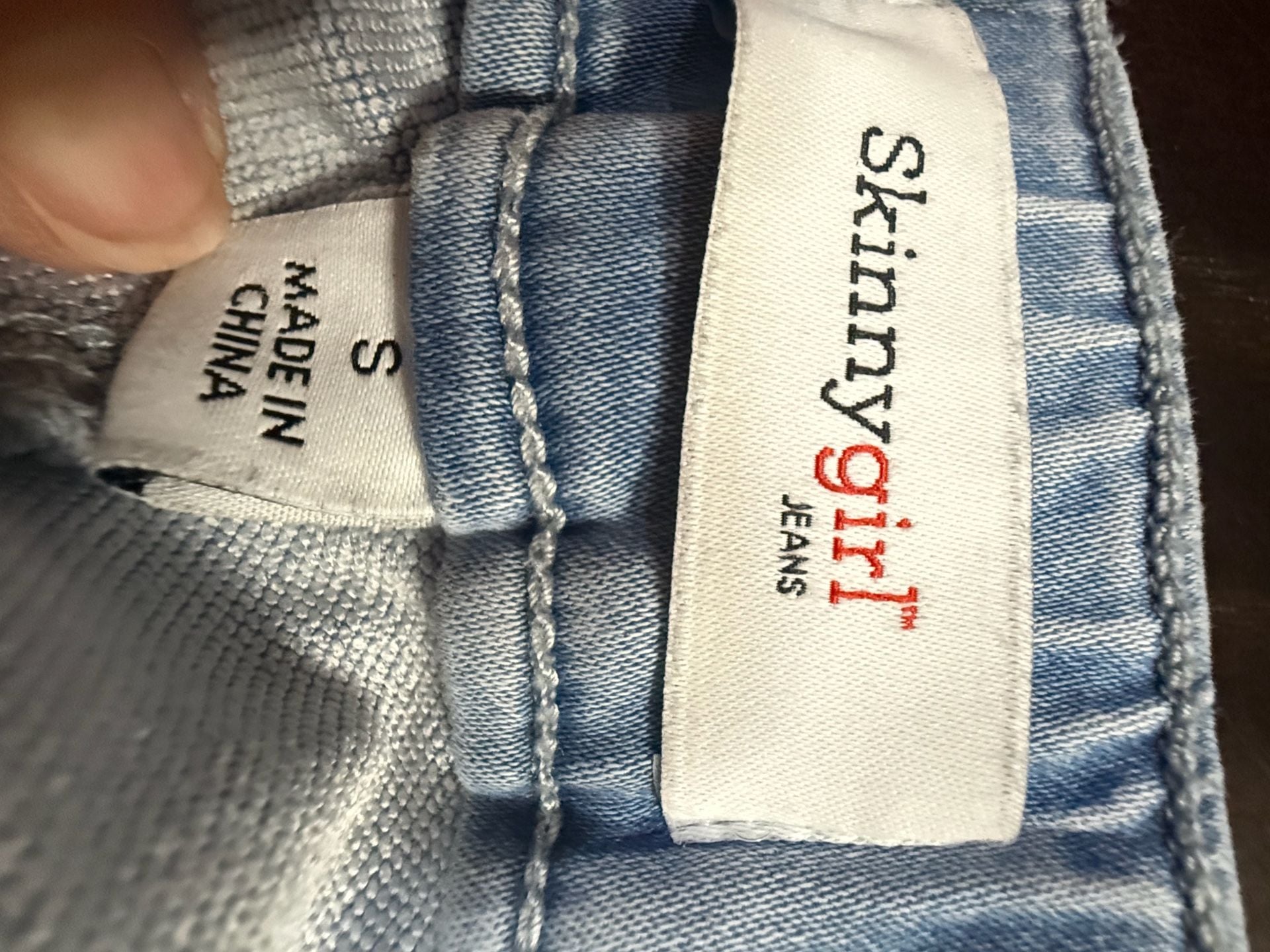 Skinnygirl Jeans Women’s S Long Light Wash Denim Jogger Pants Drawstring 5