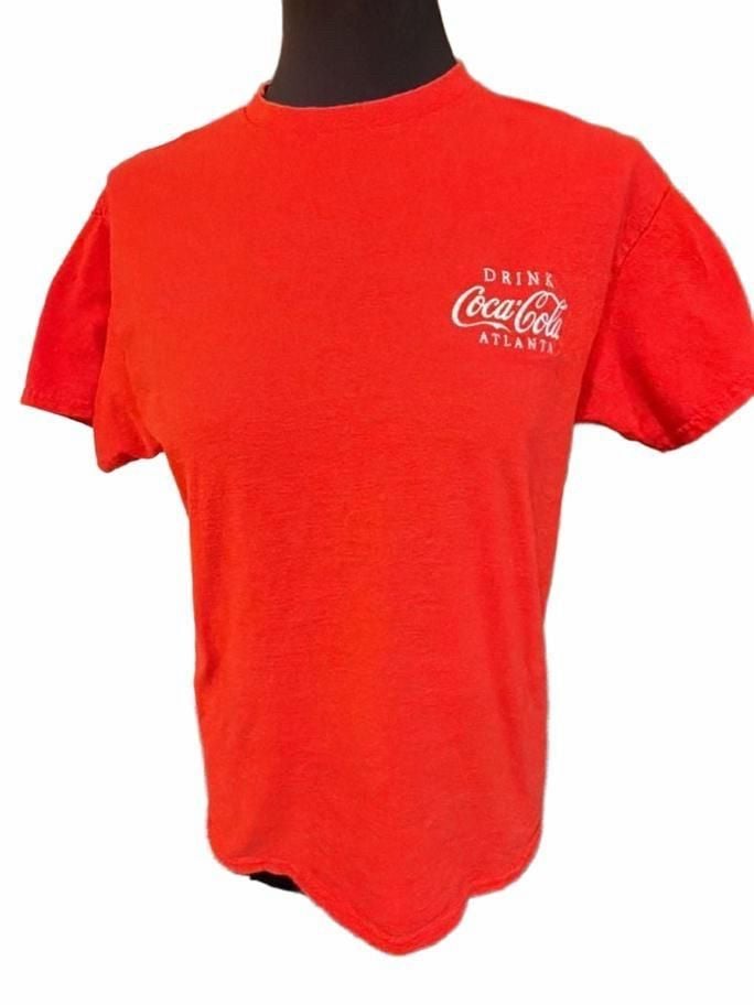 Coca-Cola Drink Atlanta T-Shirt Size M Red Cotton Short Sleeve 2