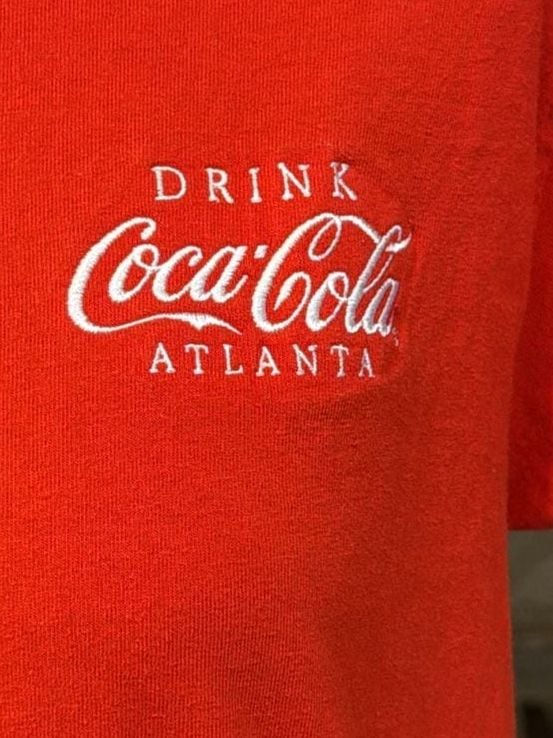 Coca-Cola Drink Atlanta T-Shirt Size M Red Cotton Short Sleeve 3