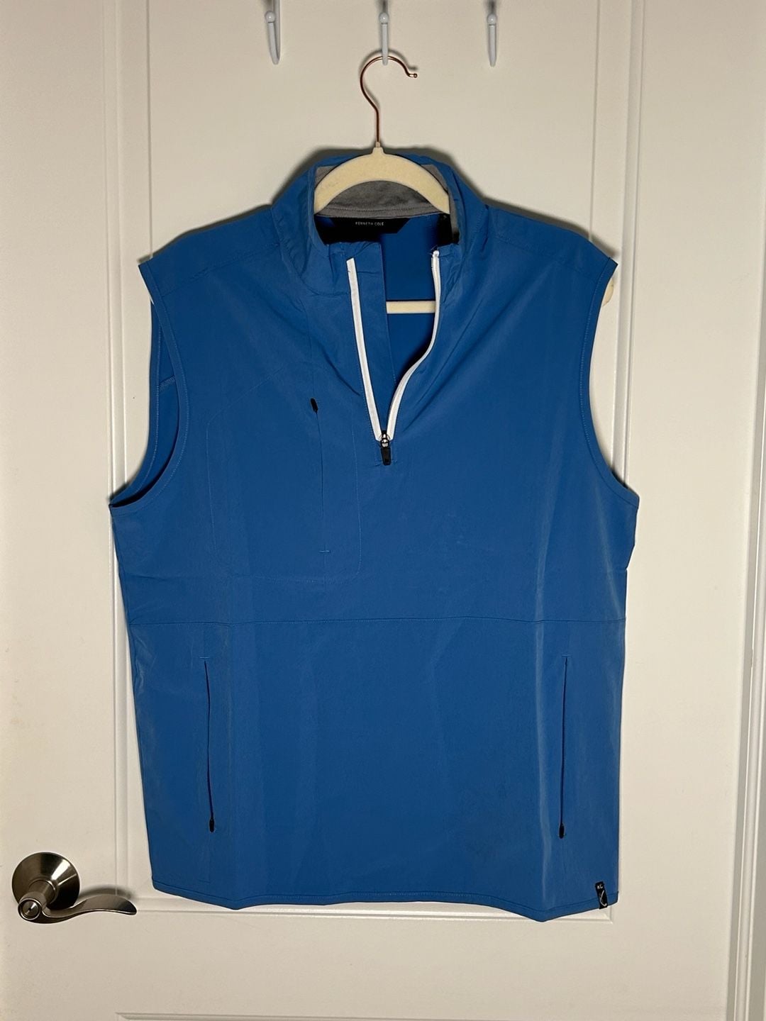 Kenneth Cole Golf Vest Size S Blue 1/4 Zip Golf Outerwear 2