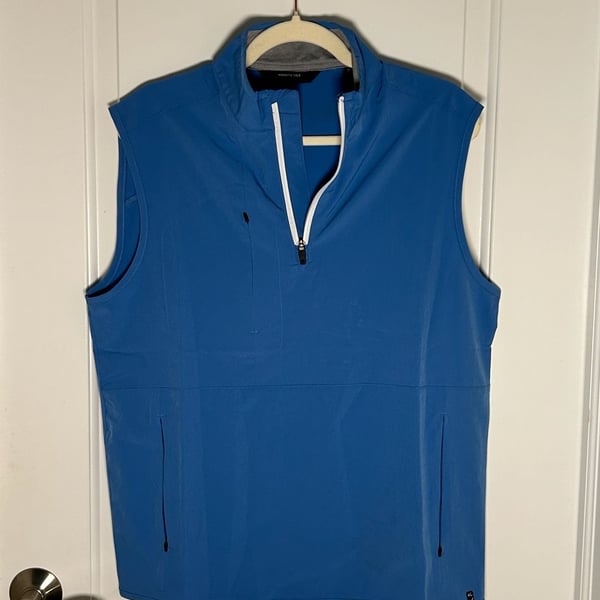 Kenneth Cole Golf Vest Size S Blue 1/4 Zip Golf Outerwear