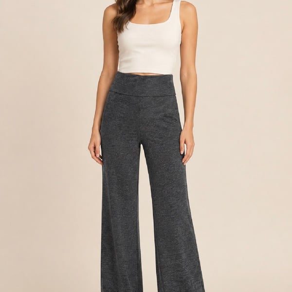 BCBGMaxAzria Camilla Gray Heathered Wide-Leg Pants Size XS