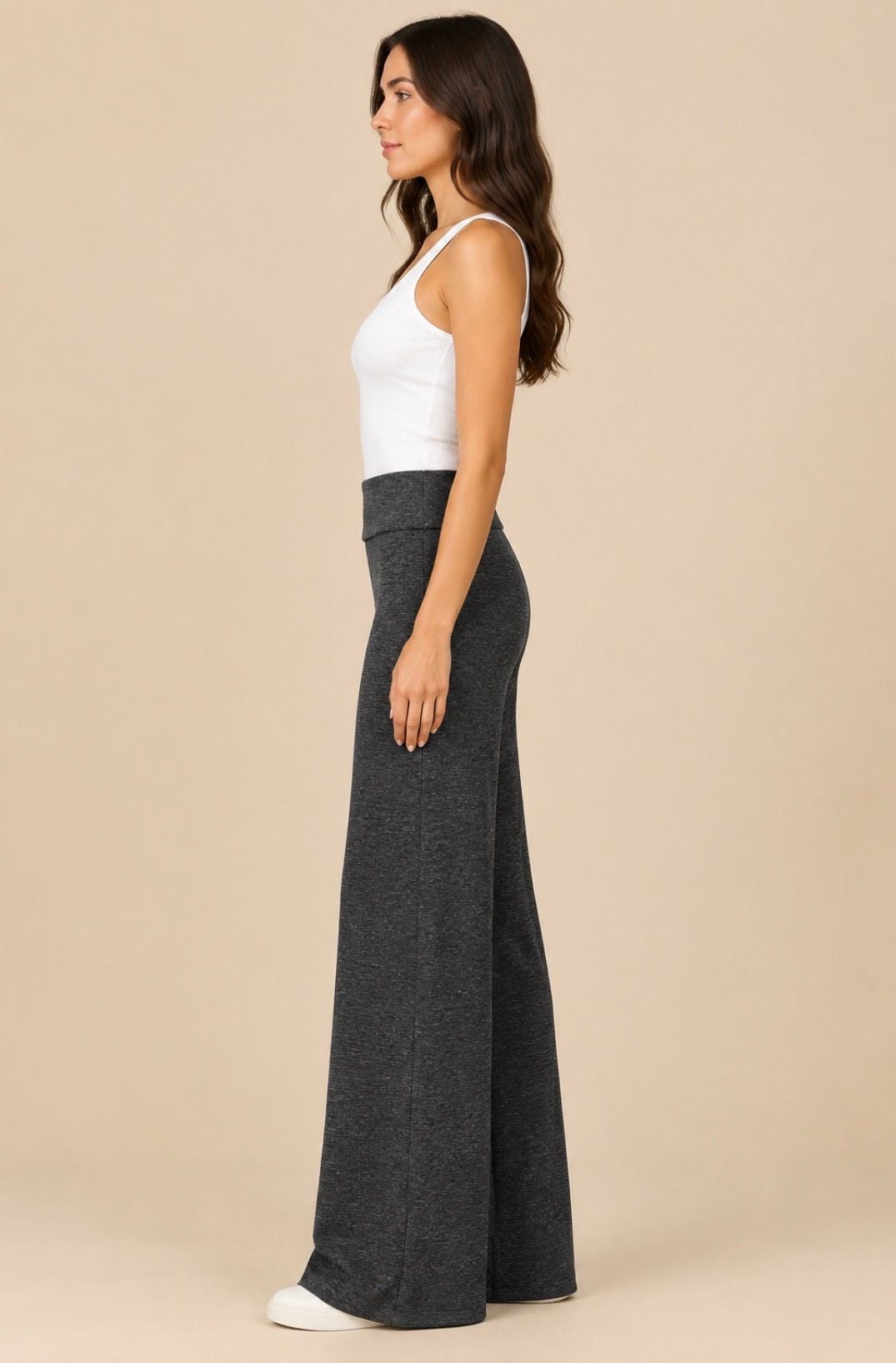 BCBGMaxAzria Camilla Gray Heathered Wide-Leg Pants Size XS 3