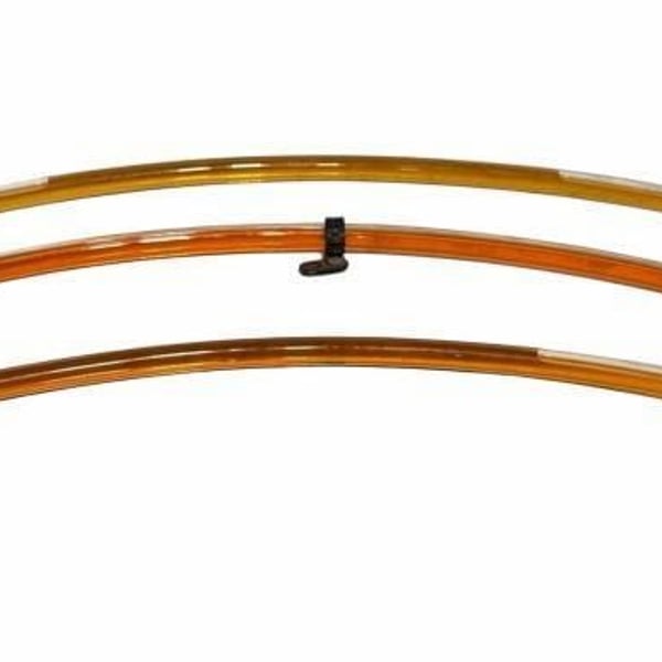 Wurlitzer 1015 Curved Bubble Tube Amber Glass Set of 3