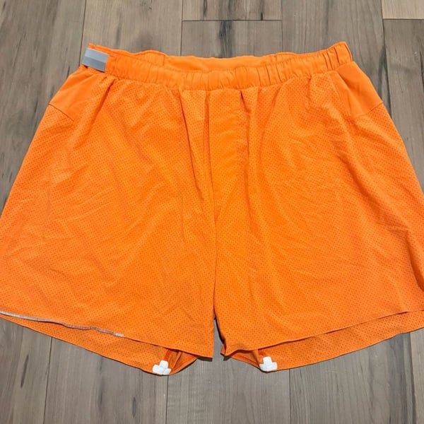 Lululemon Metal Vent Tech Running Shorts Bright Orange