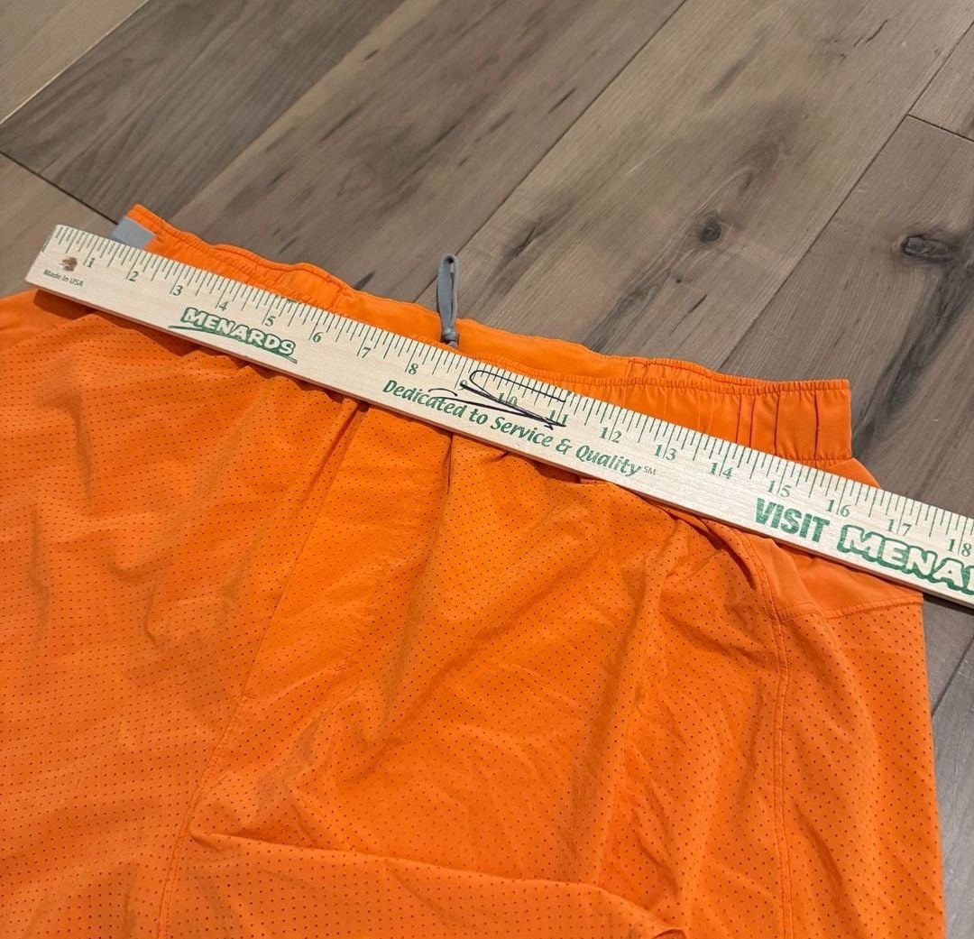 Lululemon Metal Vent Tech Running Shorts Bright Orange 7