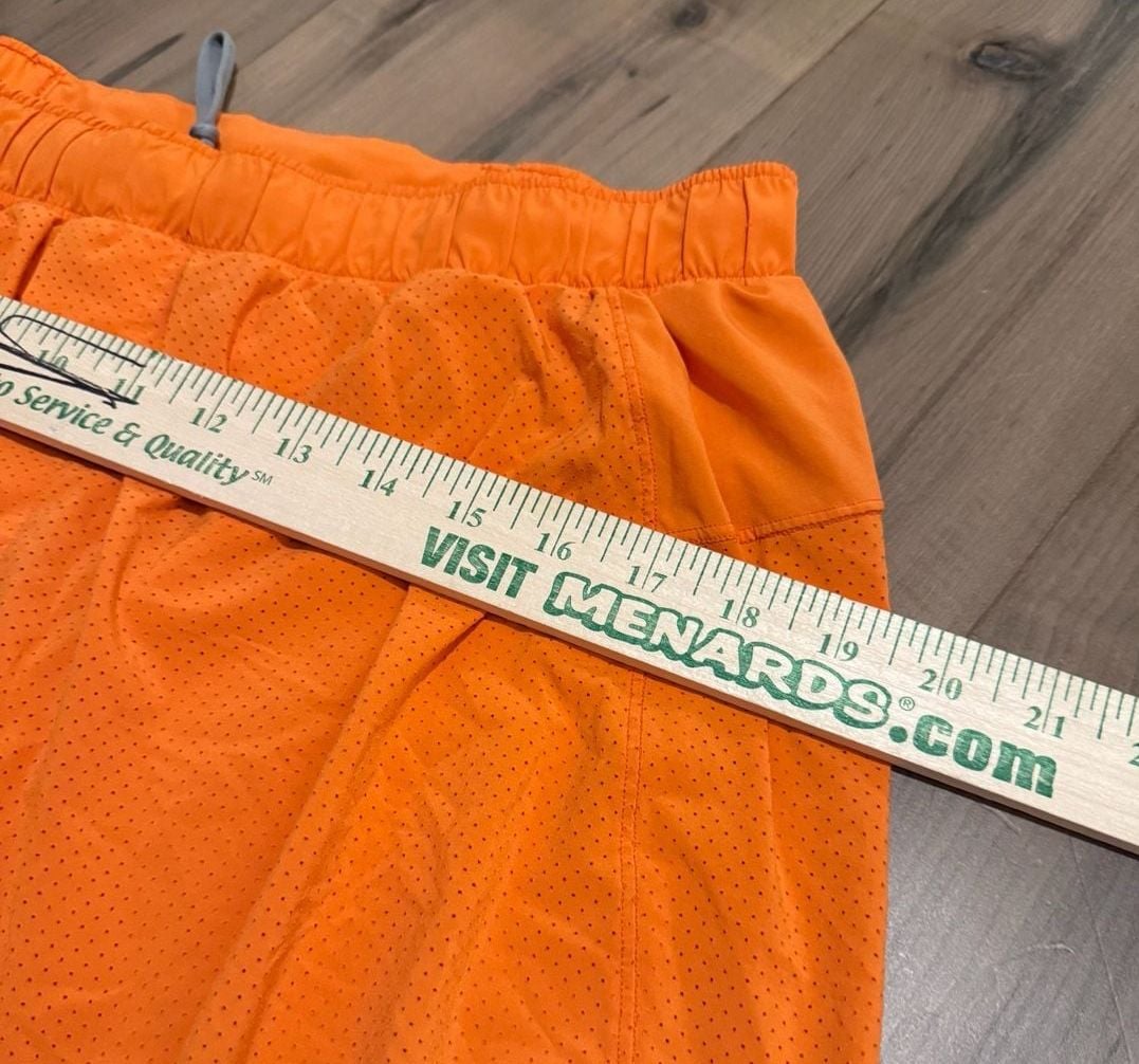 Lululemon Metal Vent Tech Running Shorts Bright Orange 8