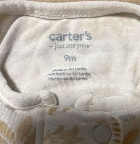 Carter's Bamboo 6-9M White Floral Snowflake Christmas Footie Pajamas 4