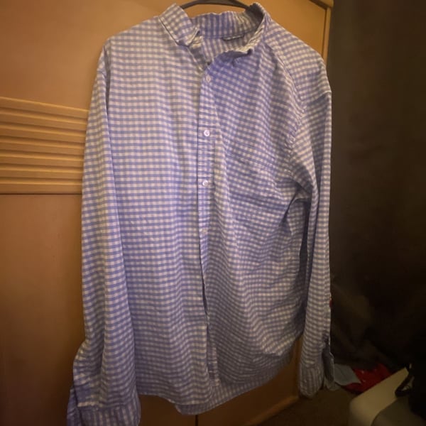 Vineyard Vines On-The-Go Performance Shirt Size XL Blue Gingham