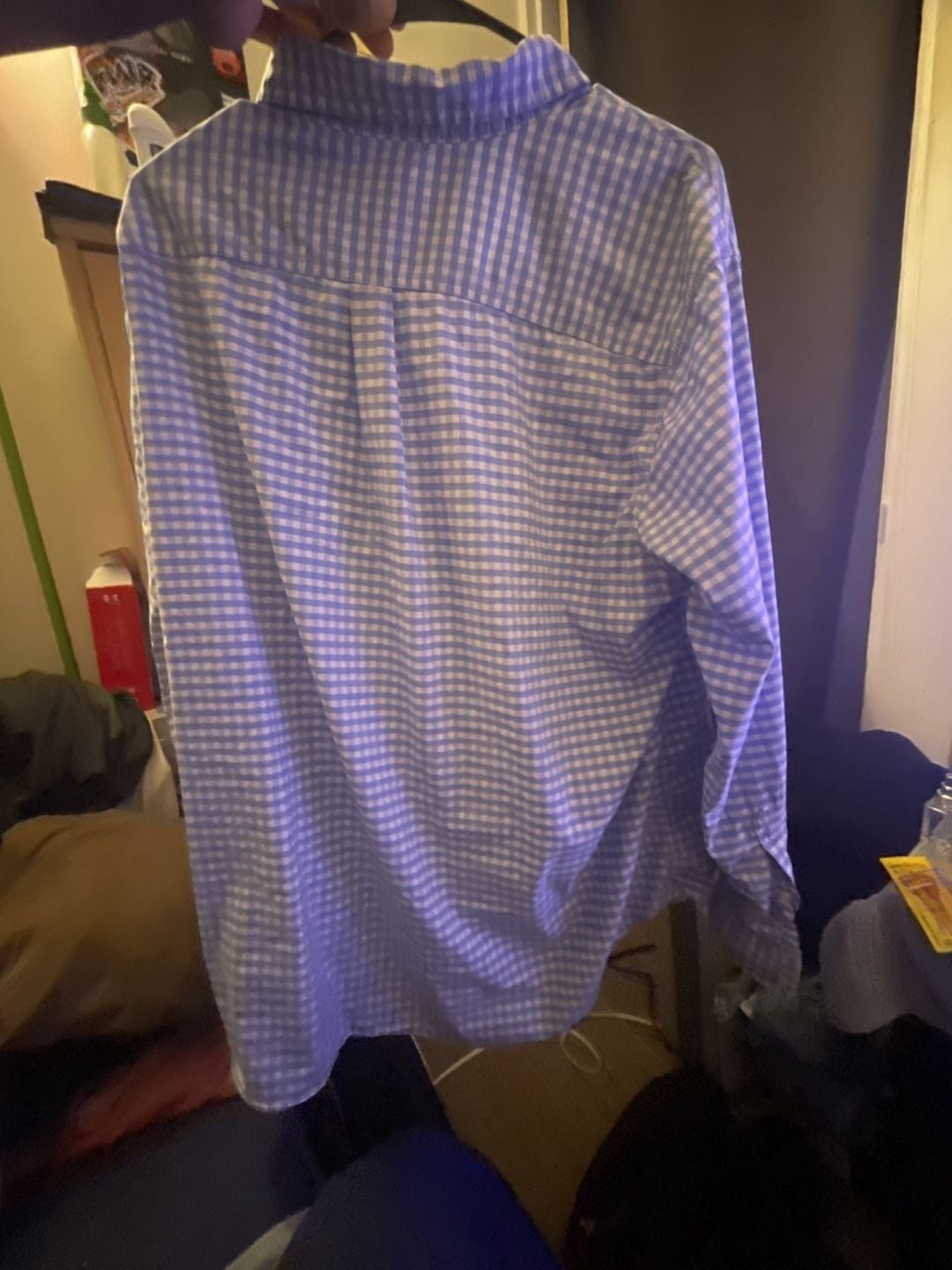 Vineyard Vines On-The-Go Performance Shirt Size XL Blue Gingham 4