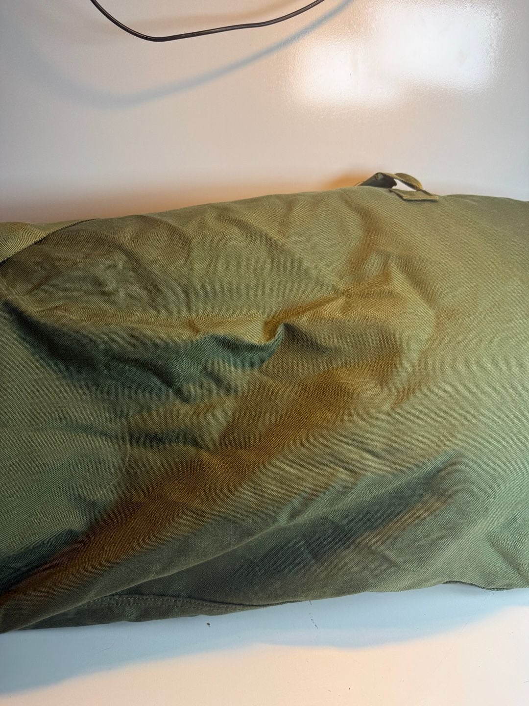 USA US Army Duffel Canvas Green Rucksack Bag Backpack 36” x 20" Vintage 8