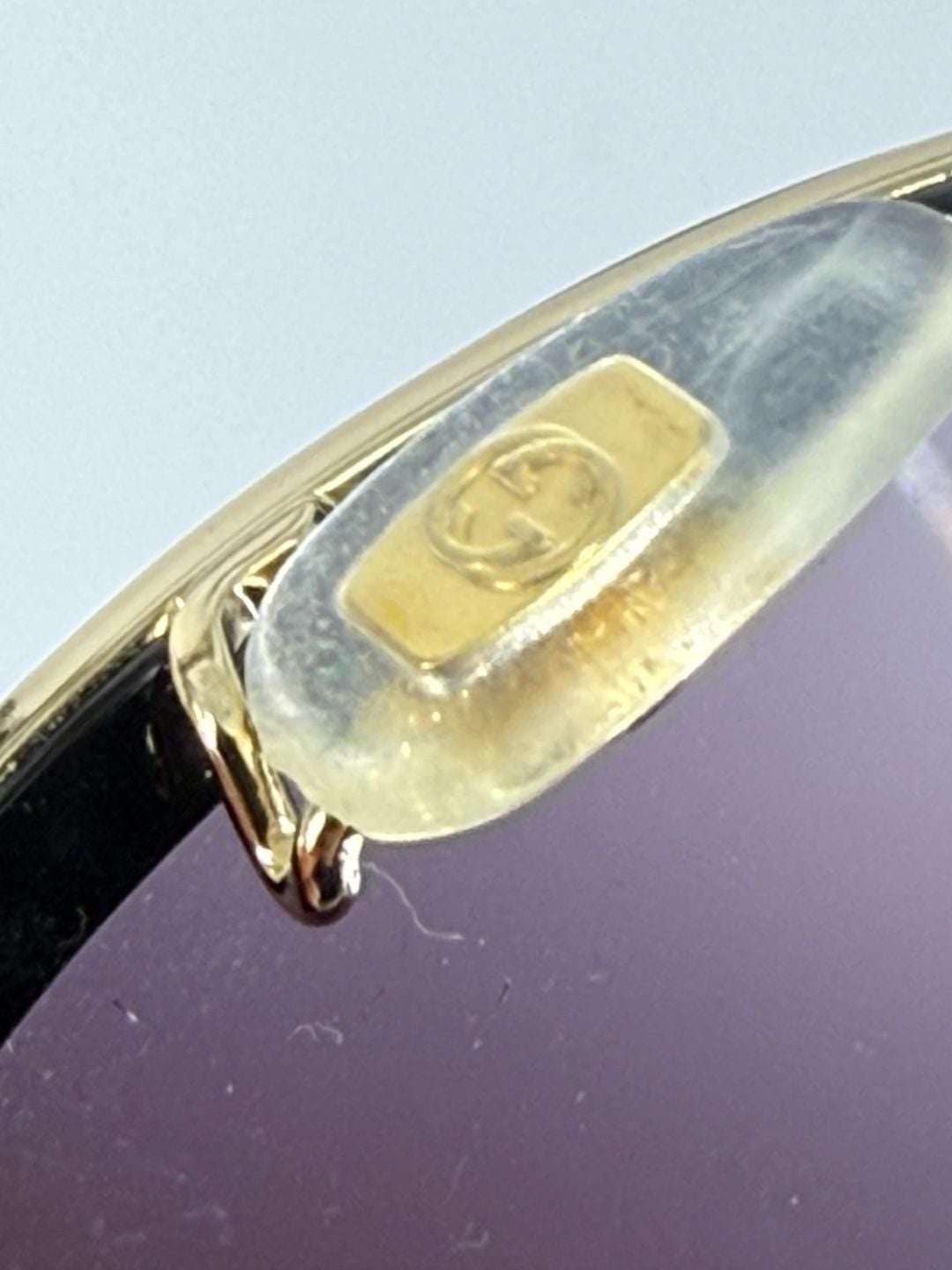 Gucci GG0062S Aviator Sunglasses Gold Black White 11