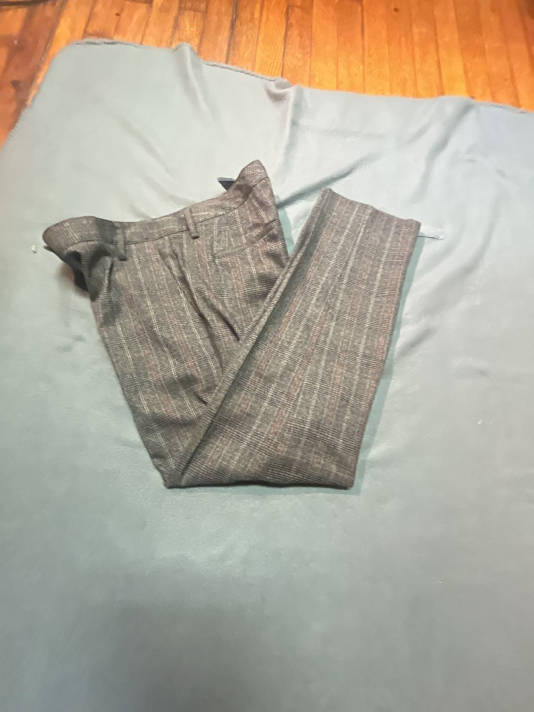 Zac & Rachel Plaid Pants Size 6 Brown Checkered Wide Leg 13