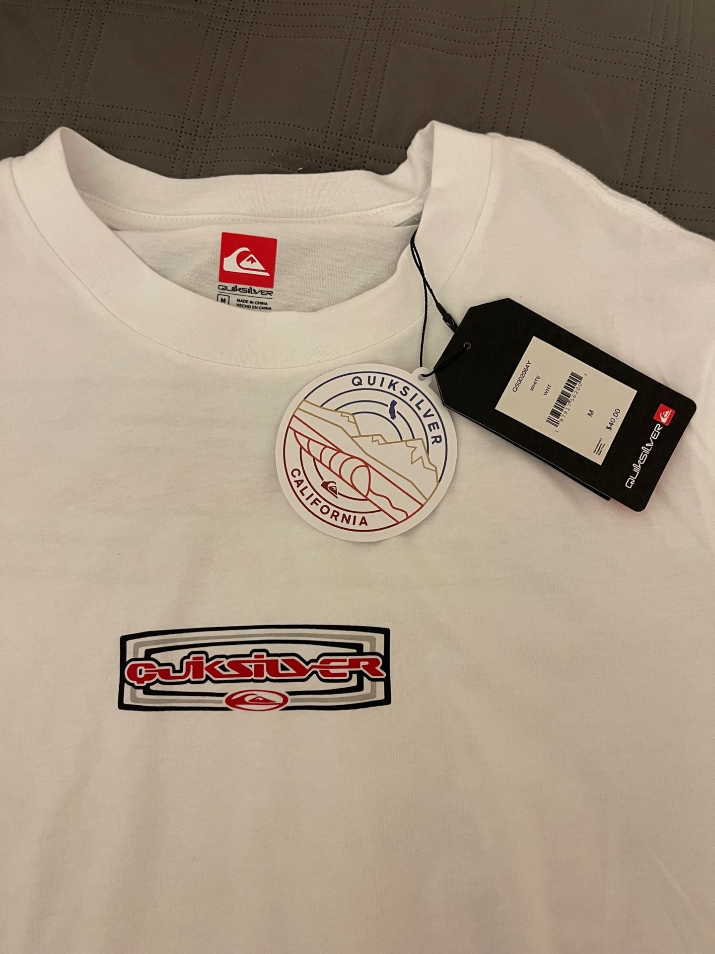 Quiksilver California Graphic T-Shirt White M 3