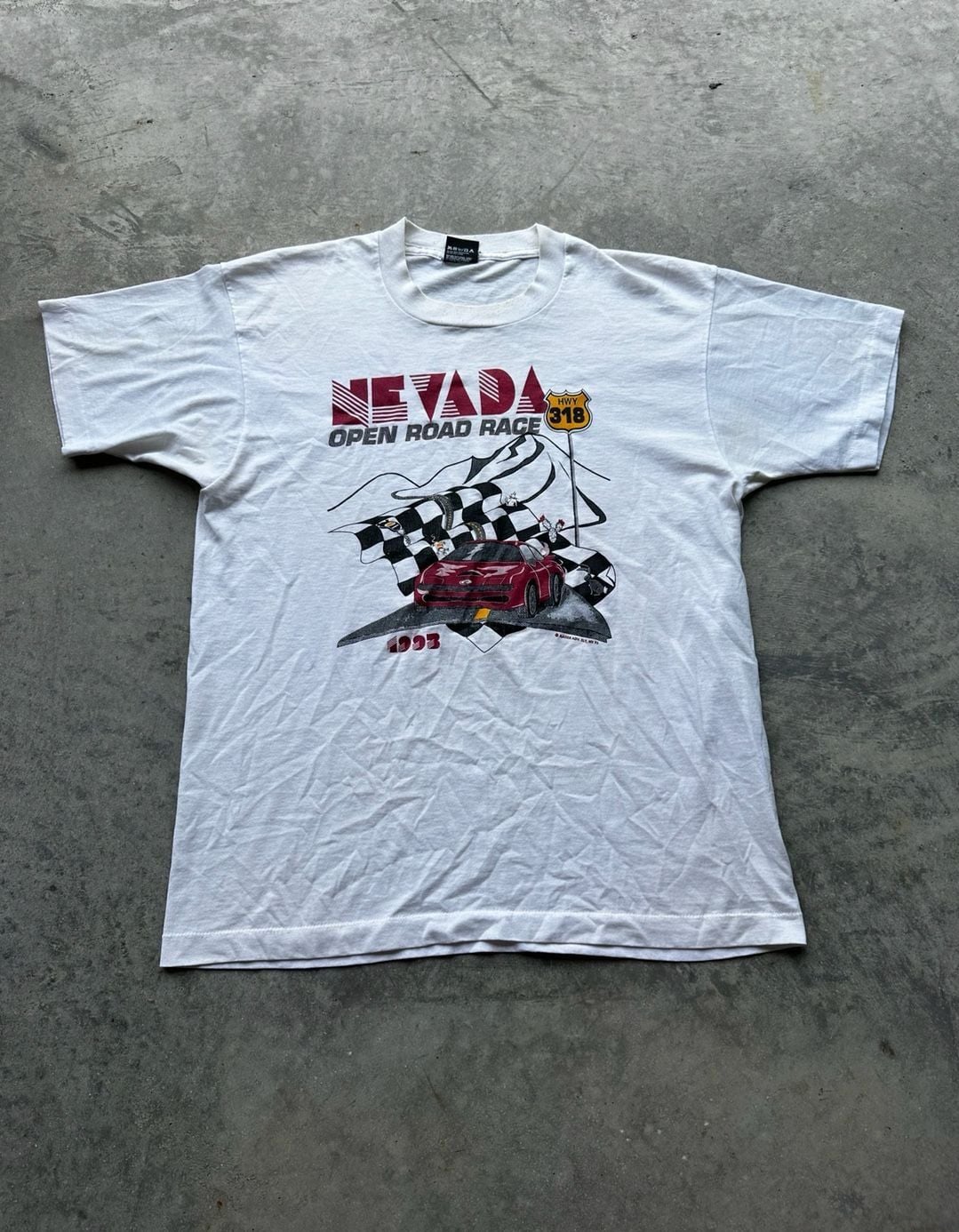 Screen Stars Best Nevada Open Road Race 1993 T-Shirt White Large 2