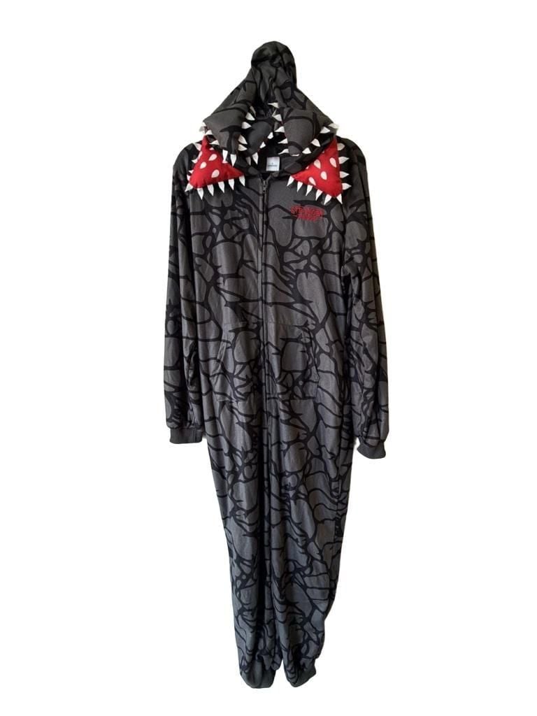 Stranger Things Demogorgon Onesie Size L Fleece Hooded Jumpsuit Costume 2
