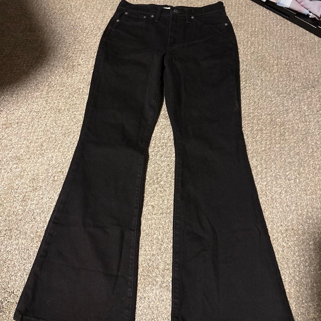 Madewell Flare Jeans Black Denim 28 2