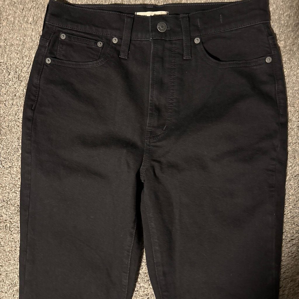 Madewell Flare Jeans Black Denim 28 3