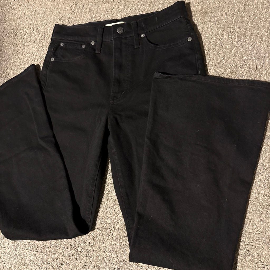 Madewell Flare Jeans Black Denim 28 6