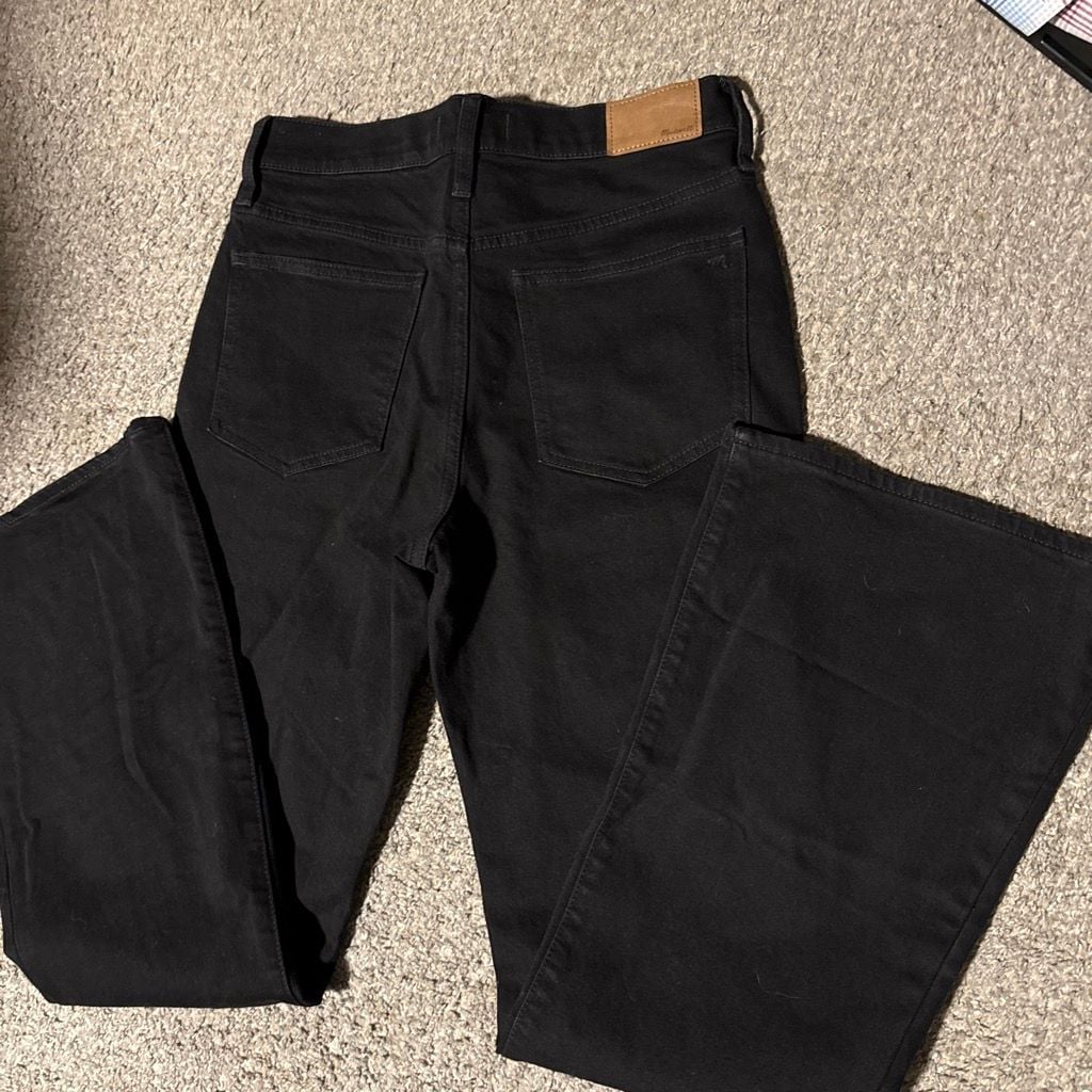 Madewell Flare Jeans Black Denim 28 9