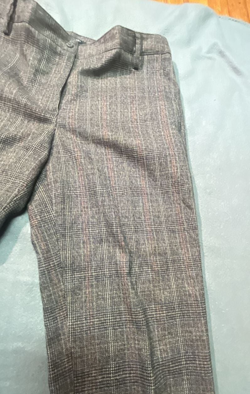 Zac & Rachel Plaid Pants Size 6 Brown Checkered Wide Leg 7