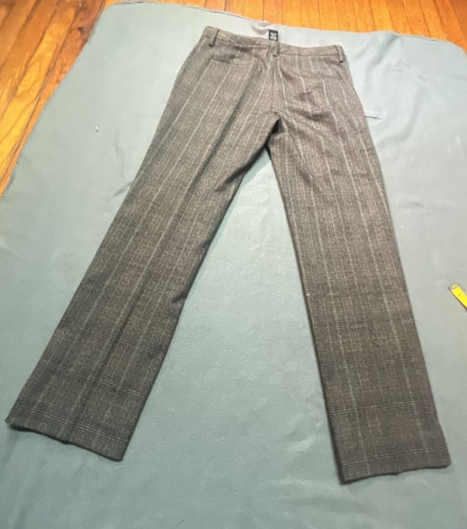 Zac & Rachel Plaid Pants Size 6 Brown Checkered Wide Leg 11