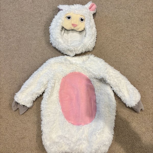 Pottery Barn Kids Lamb Costume Size 12-24 Mos White Sheep Lamb Halloween