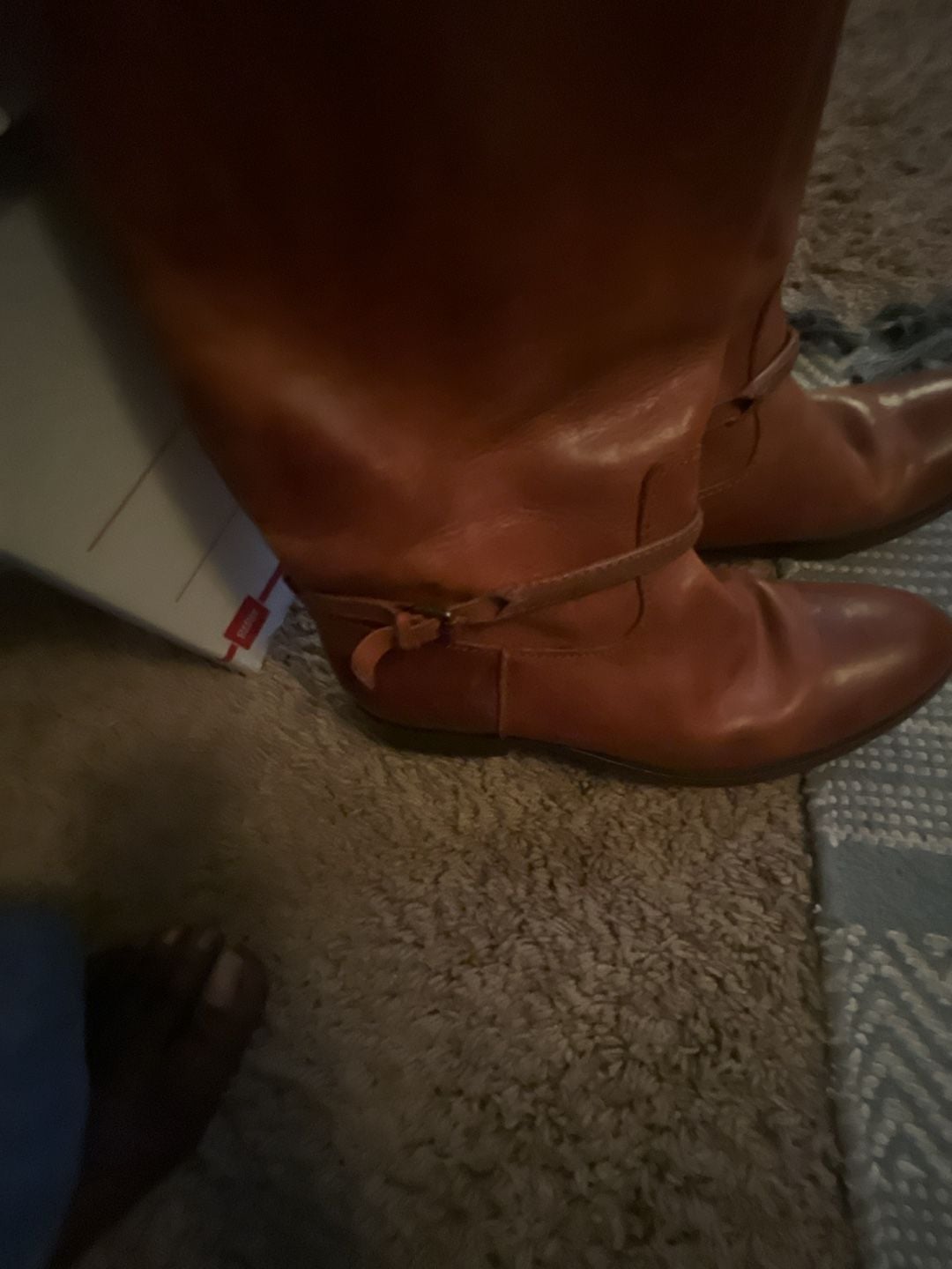 Frye Riding Boots Brown Leather Tall Round Toe 3