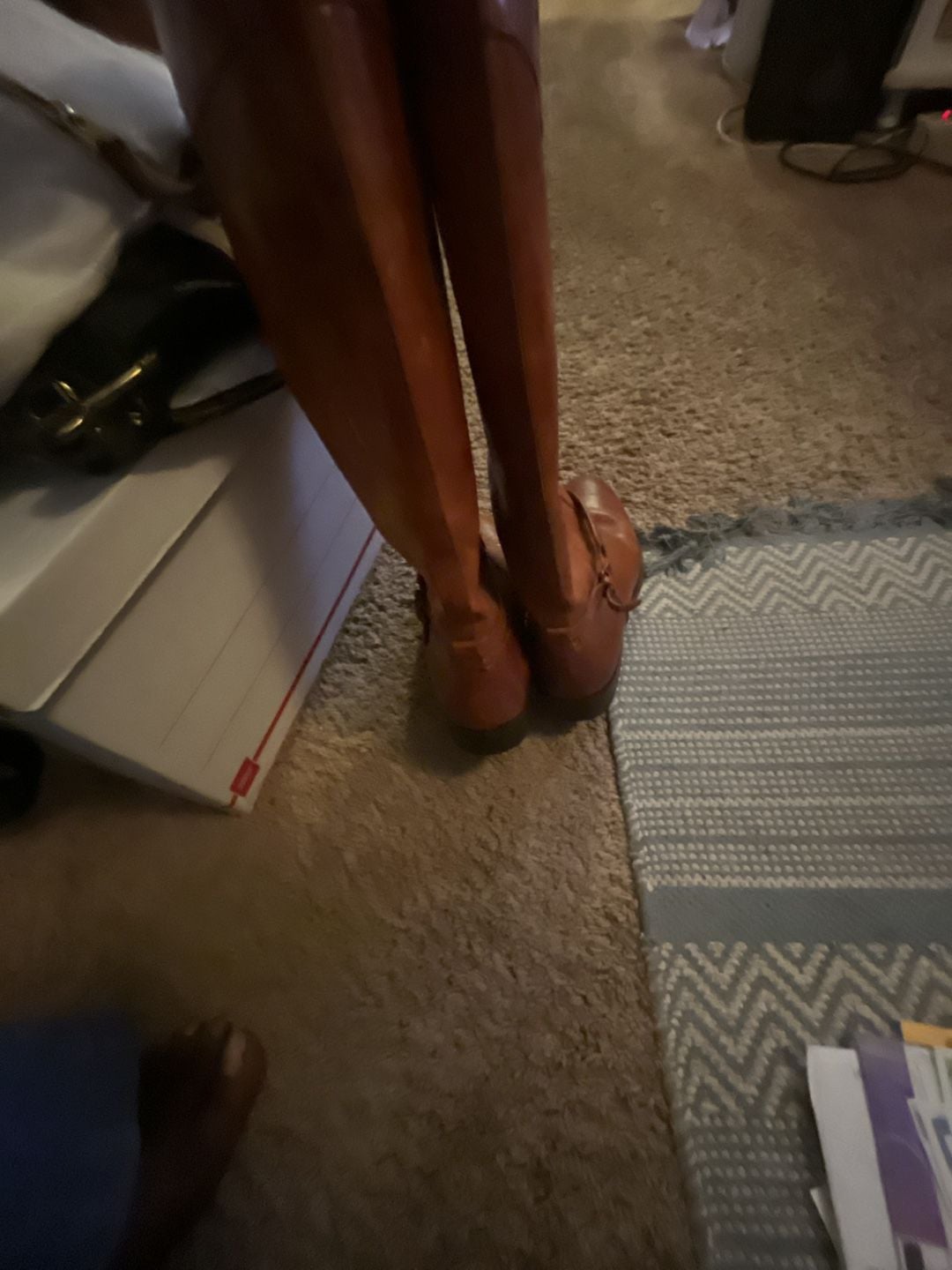 Frye Riding Boots Brown Leather Tall Round Toe 4