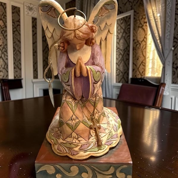 Jim Shore Heartwood Creek He's Always Listening Angel Figurine