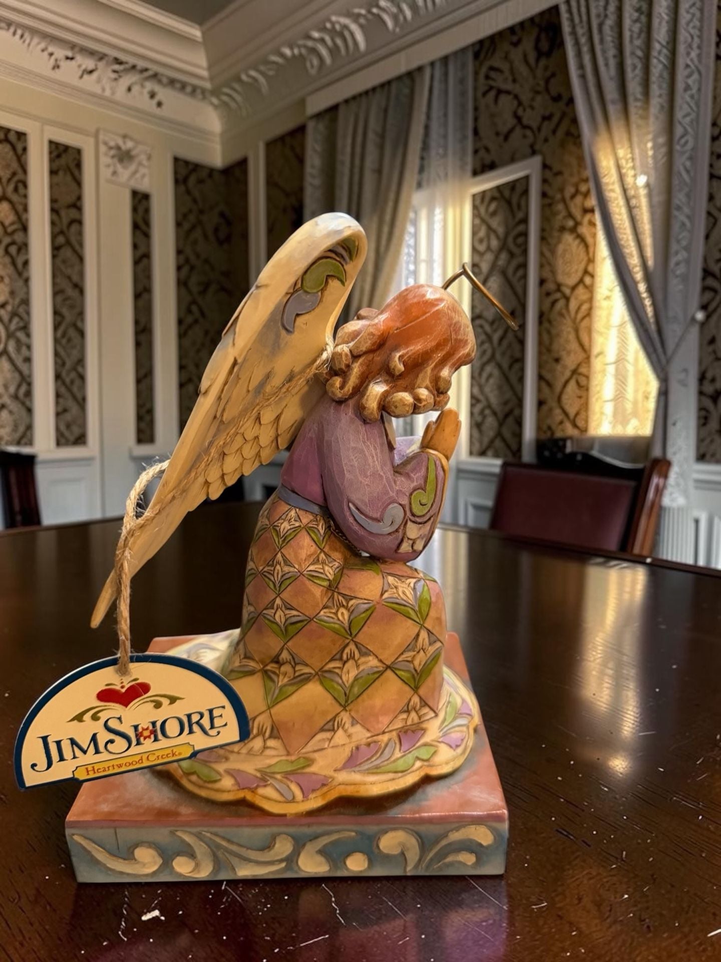 Jim Shore Heartwood Creek He's Always Listening Angel Figurine 2