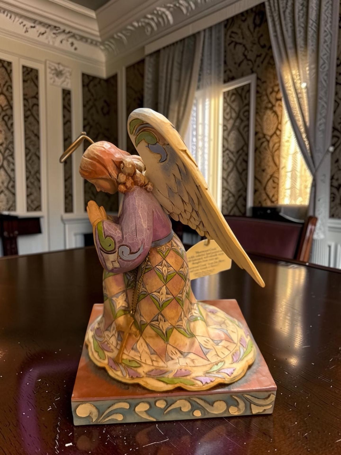 Jim Shore Heartwood Creek He's Always Listening Angel Figurine 4