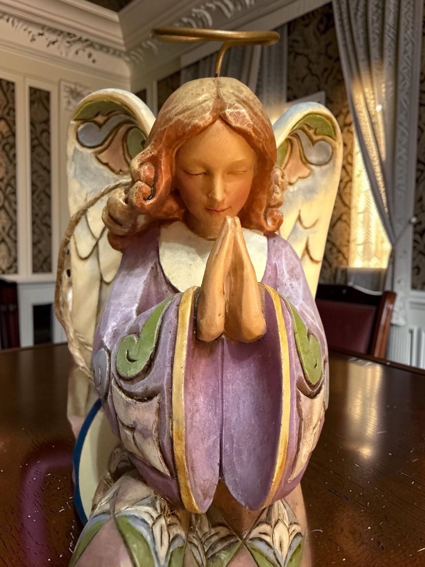 Jim Shore Heartwood Creek He's Always Listening Angel Figurine 5