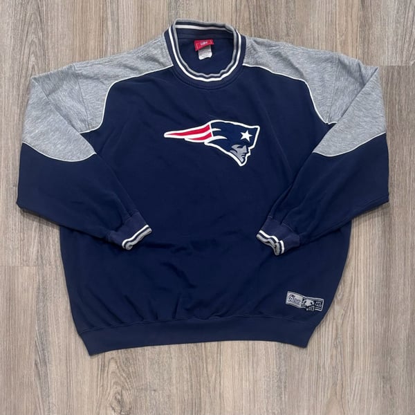 Vintage NFL New England Patriots Sweatshirt Crewneck Mens XXL Navy Blue Y2K