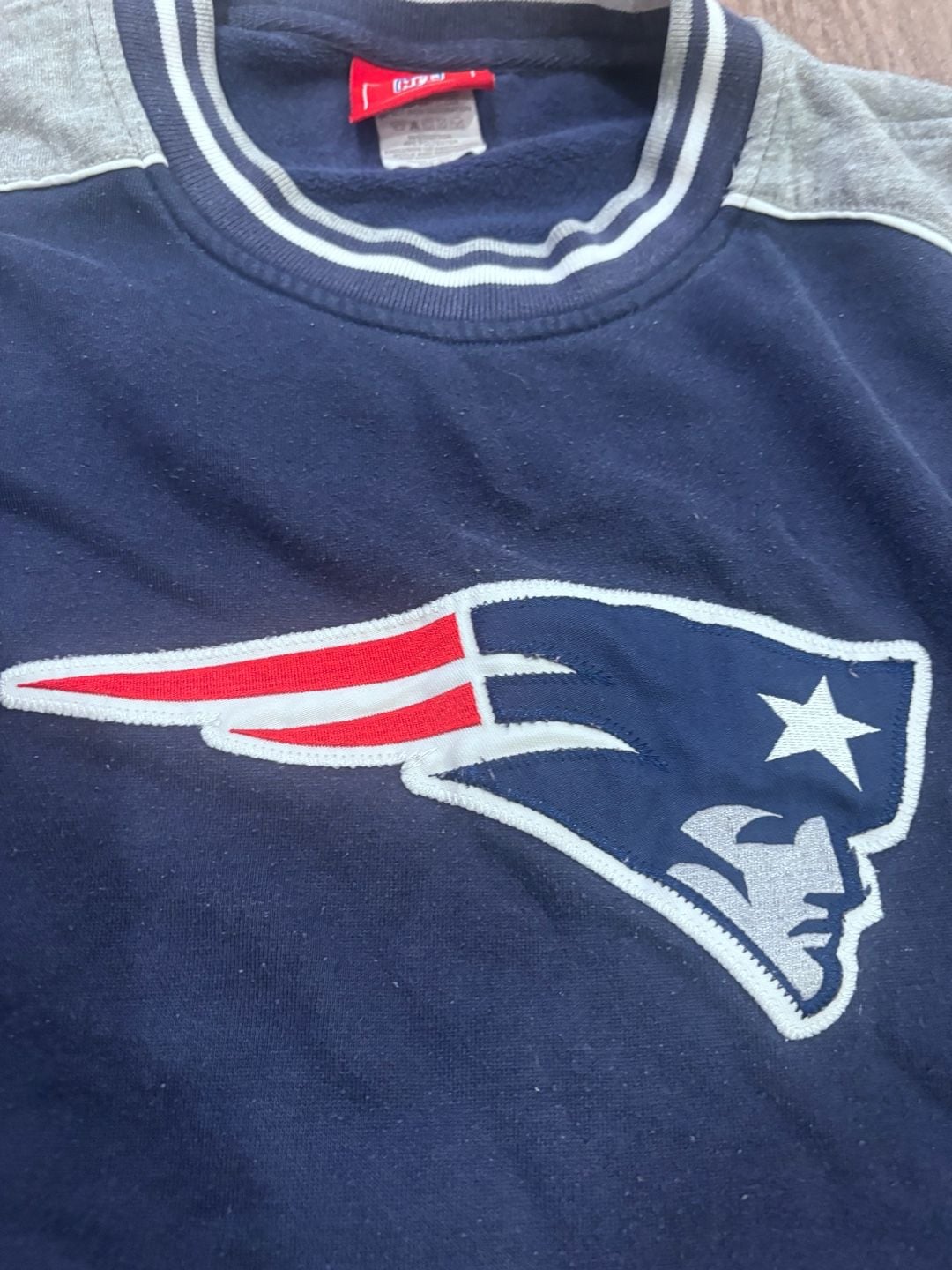 Vintage NFL New England Patriots Sweatshirt Crewneck Mens XXL Navy Blue Y2K 3
