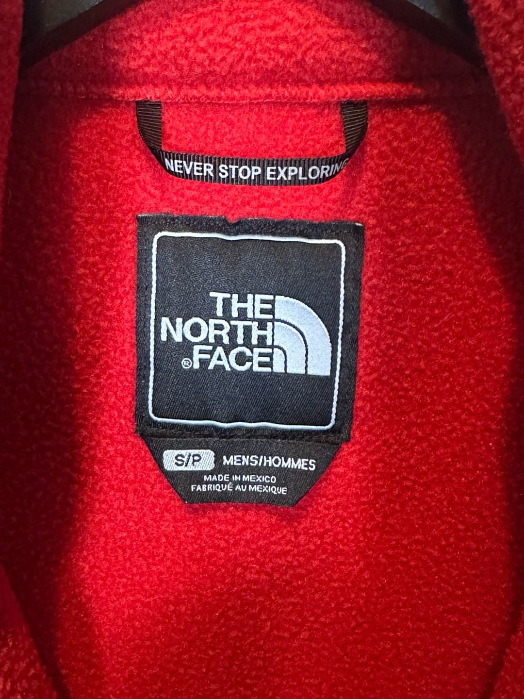 The North Face Denali Vest Size S Red Polartec Recycled Fleece Full Zip 4