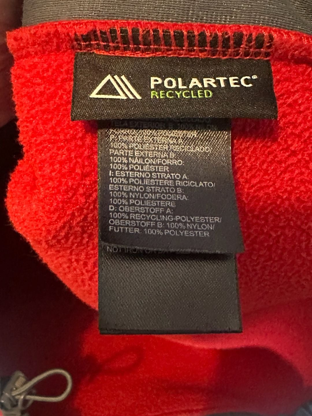 The North Face Denali Vest Size S Red Polartec Recycled Fleece Full Zip 5