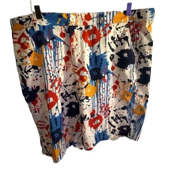 Hreski Hands Golf Shorts Size 38” WaistMulti Paint Print 4