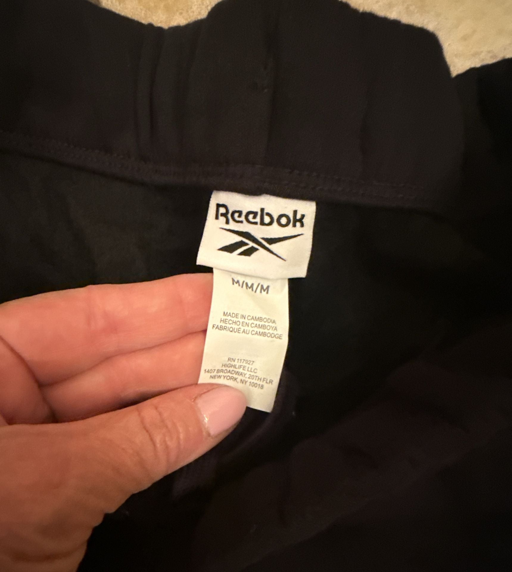 Reebok Cuffed Sweatpants Size M Black 6