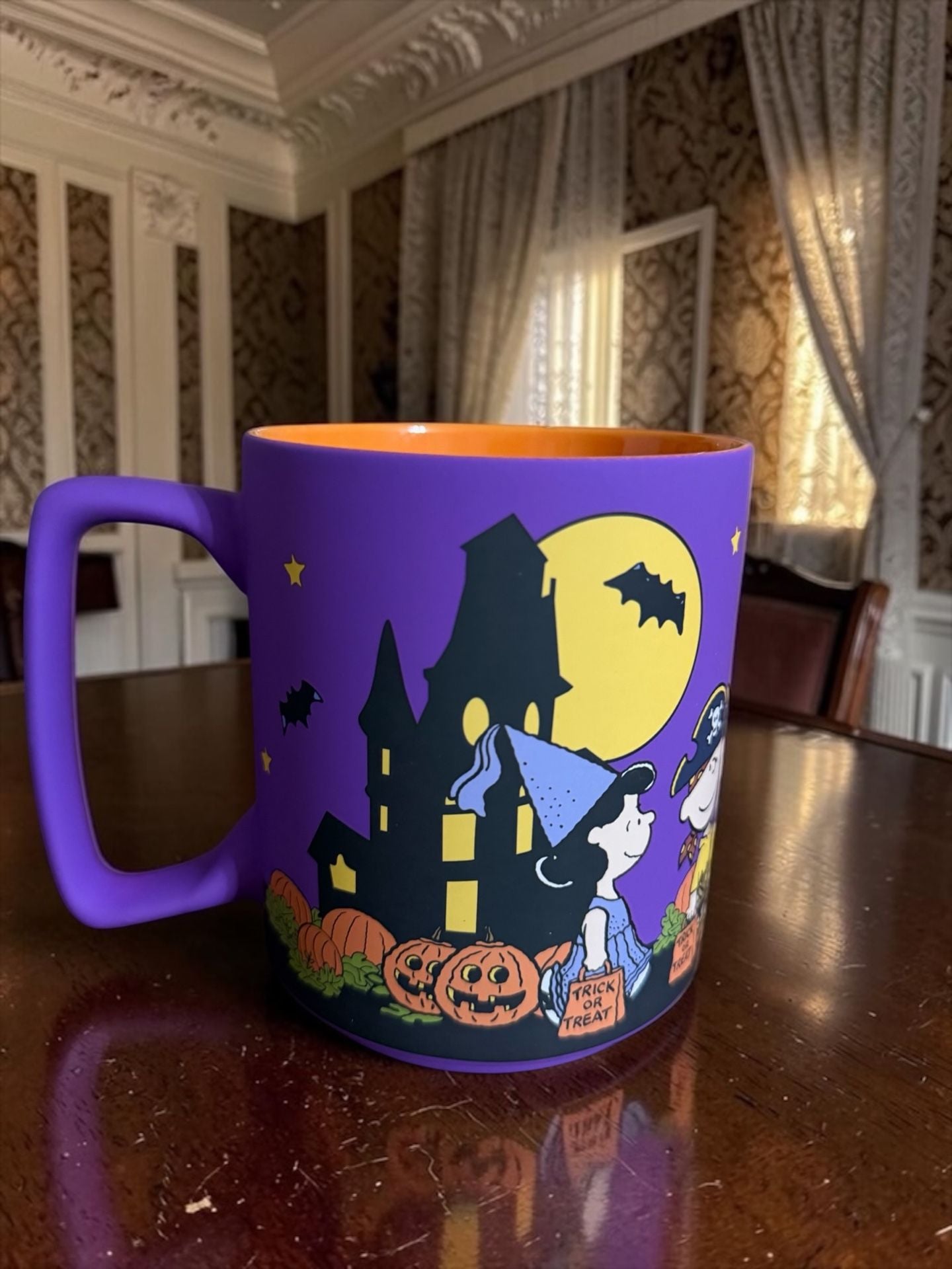 Peanuts Halloween Great Pumpkin Scene Ceramic Coffee Mug 16 Oz 1