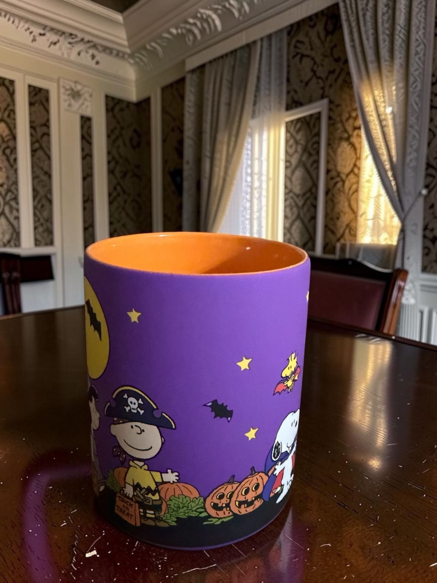 Peanuts Halloween Great Pumpkin Scene Ceramic Coffee Mug 16 Oz 2