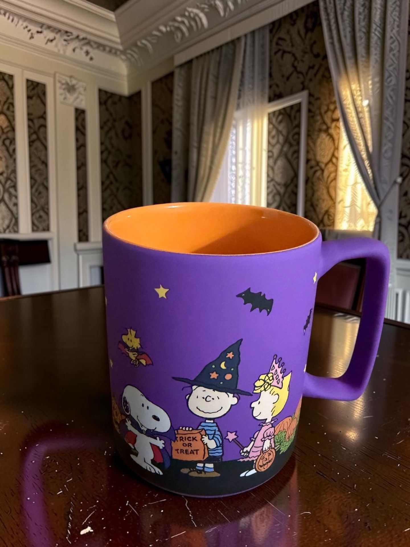 Peanuts Halloween Great Pumpkin Scene Ceramic Coffee Mug 16 Oz 3