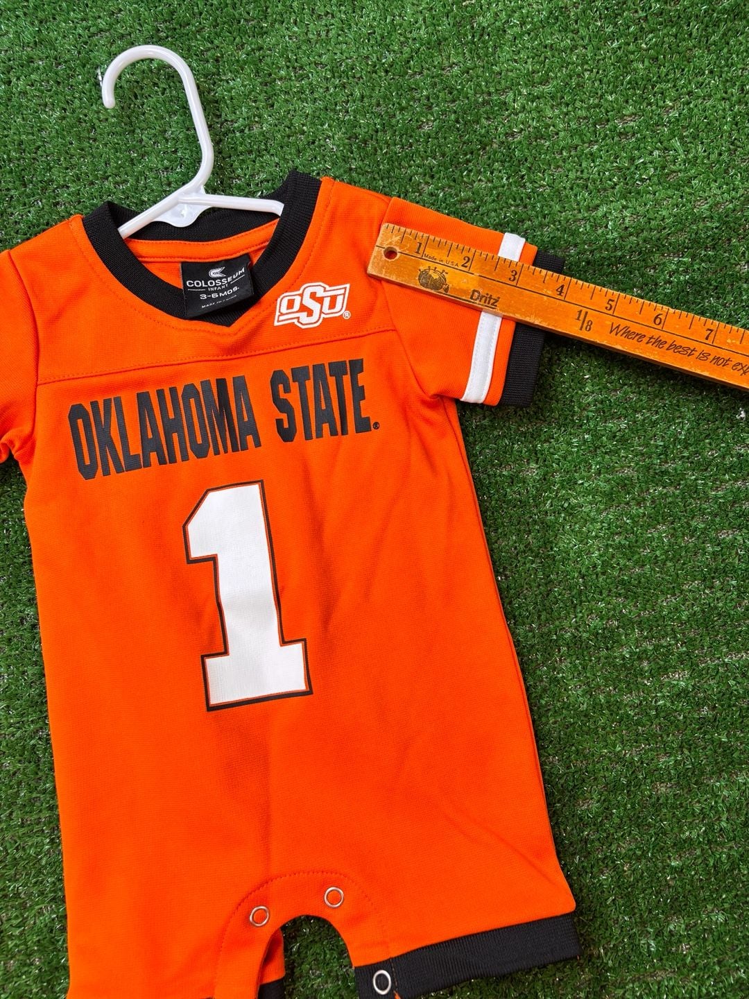 Colosseum Oklahoma State Cowboys Football Romper Size 3-6 Mos. Orange #1 8