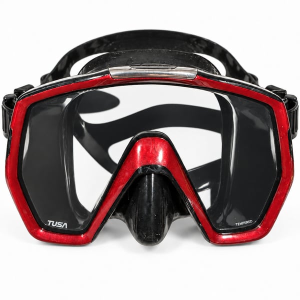 Tusa Freedom HD Scuba Diving Mask Black Red