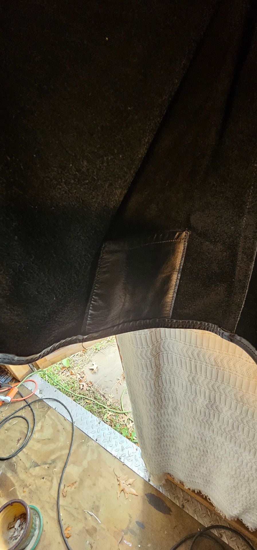 Vintage Rubio Leather New York Black Leather Vest Western Yoke Custom Sz 46 48 5