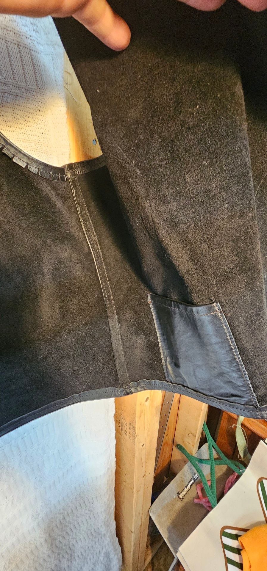 Vintage Rubio Leather New York Black Leather Vest Western Yoke Custom Sz 46 48 6